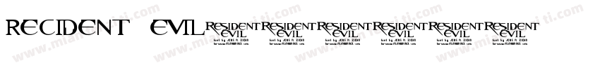 recident evil字体转换